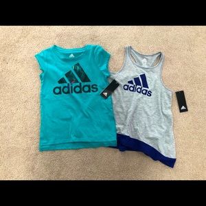 7/8 adidas tee & tank top NWT